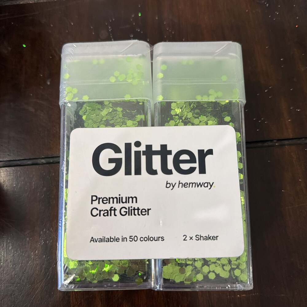 Craft Glitter Shaker - Lime Green Holographic- super chunky